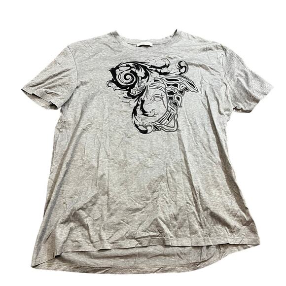 Versace Collection Medusa‎ Short Sleeve Gray T Shirt Tagged XXL Fits Womens XL - Picture 1 of 9
